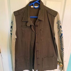 Green Jacket with Sweater Sleeves